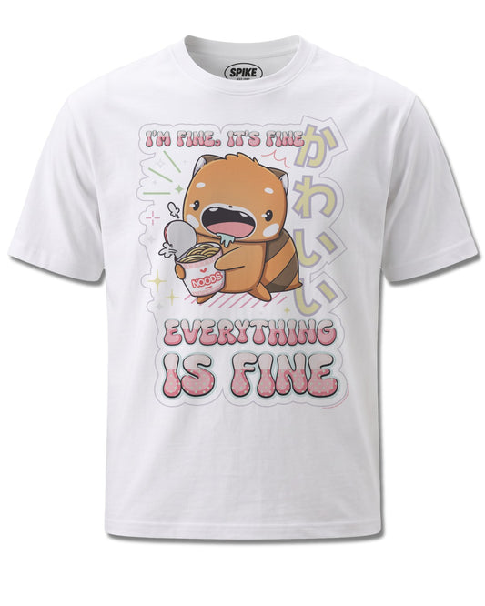 Cutie Squad Everything Is Fine (Cutie Squad) design, front view on White M137, Rock Off Retail official merch