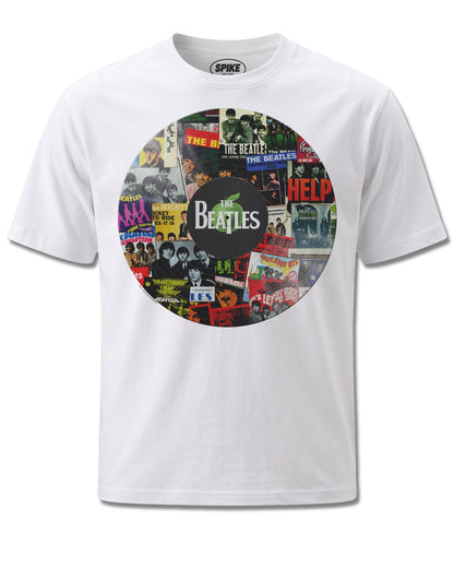 Beatles The Beatles Single Covers (The Beatles) design, front view on White M137, Rock Off Retail official merch