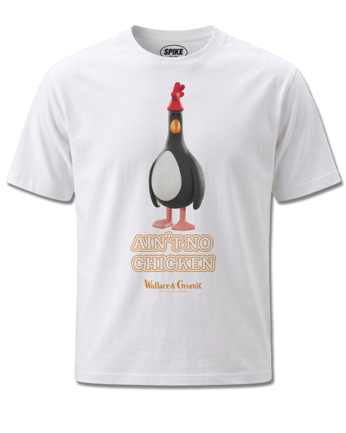 Wallace&gromit Wallace & Gromit Aint No Chicken (Wallace&Gromit) design, front view on White M137