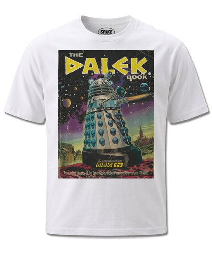 Dr Who The Daleks Comic Cover (Dr Who) design, front view on White M137, Rock Off Retail official merch