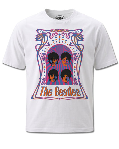 Beatles The Beatles Psychedelic (The Beatles) design, front view on White M137, Rock Off Retail official merch