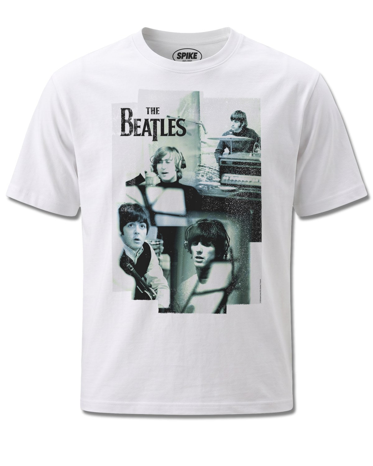 Beatles The Beatles Studio (The Beatles) design, front view on White M137, Rock Off Retail official merch