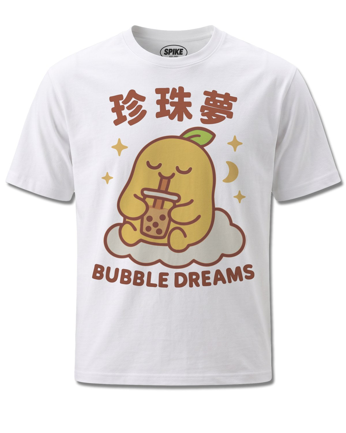 Pango Bubble Dreams (Pango) design, front view on White M137, Rock Off Retail official merch